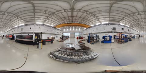 Vue 360° du centre arrière de l'atelier SMRIS